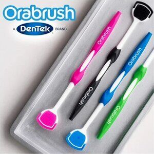 Dentek Orabrush Tongue Scraper, Multi, 6 Count - Brand New